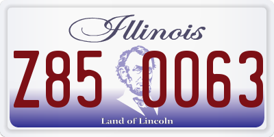 IL license plate Z850063