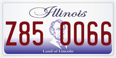 IL license plate Z850066