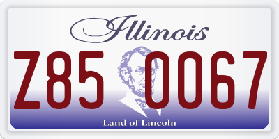 IL license plate Z850067