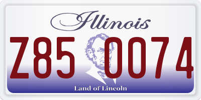 IL license plate Z850074
