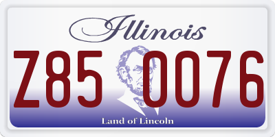 IL license plate Z850076