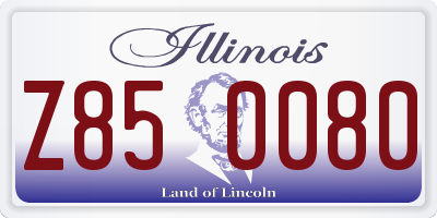 IL license plate Z850080