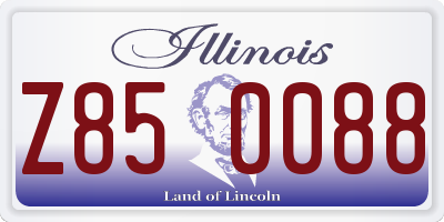 IL license plate Z850088