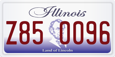 IL license plate Z850096