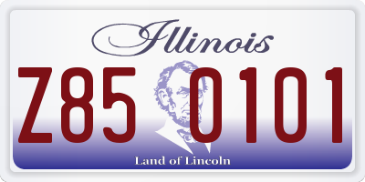 IL license plate Z850101