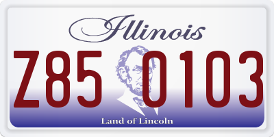 IL license plate Z850103