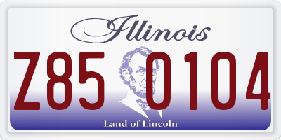 IL license plate Z850104