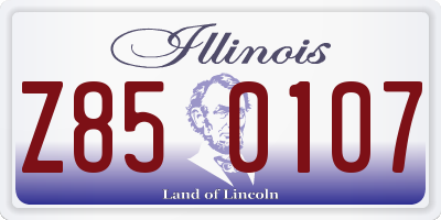 IL license plate Z850107
