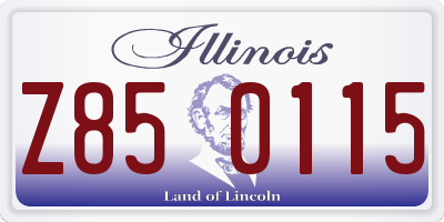 IL license plate Z850115