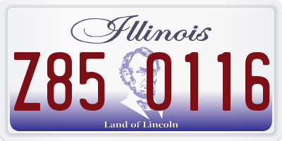 IL license plate Z850116