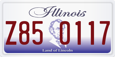 IL license plate Z850117
