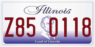 IL license plate Z850118