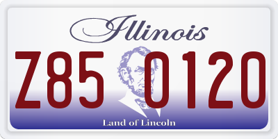 IL license plate Z850120