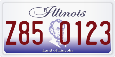 IL license plate Z850123