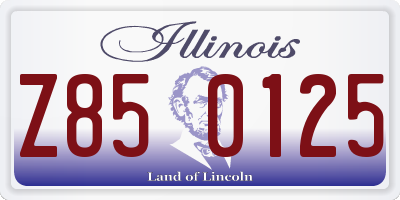 IL license plate Z850125