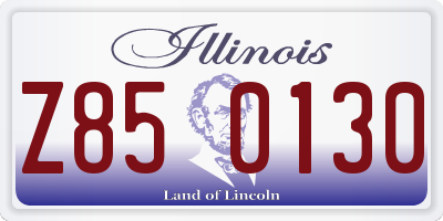 IL license plate Z850130