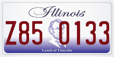 IL license plate Z850133
