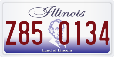 IL license plate Z850134
