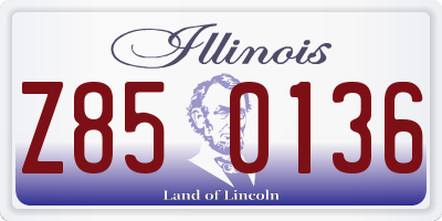 IL license plate Z850136