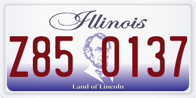 IL license plate Z850137