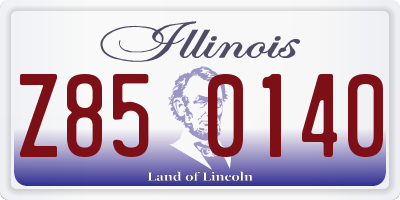 IL license plate Z850140