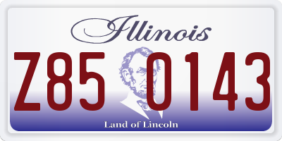 IL license plate Z850143