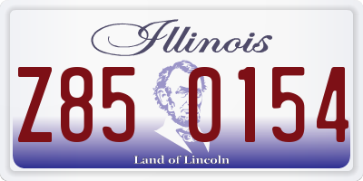 IL license plate Z850154