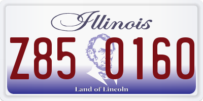 IL license plate Z850160