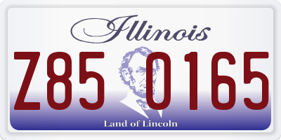 IL license plate Z850165