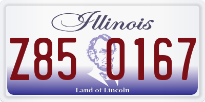 IL license plate Z850167