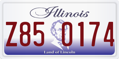 IL license plate Z850174