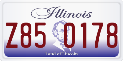 IL license plate Z850178