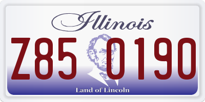 IL license plate Z850190