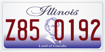 IL license plate Z850192