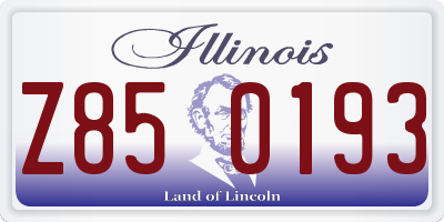 IL license plate Z850193