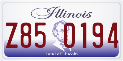 IL license plate Z850194