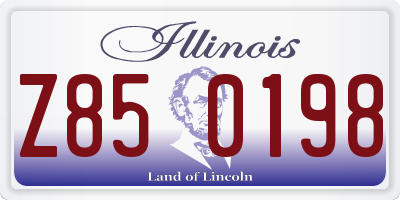 IL license plate Z850198