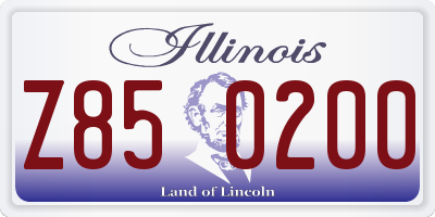 IL license plate Z850200