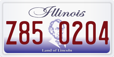 IL license plate Z850204