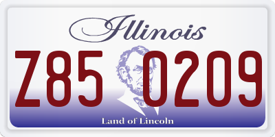 IL license plate Z850209