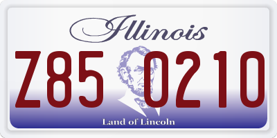 IL license plate Z850210