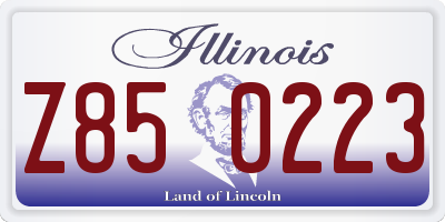 IL license plate Z850223