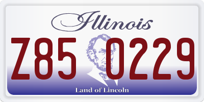 IL license plate Z850229