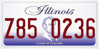 IL license plate Z850236