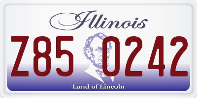 IL license plate Z850242
