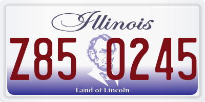 IL license plate Z850245