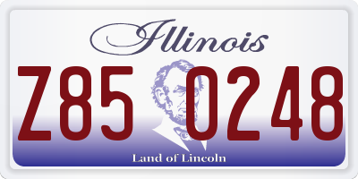 IL license plate Z850248