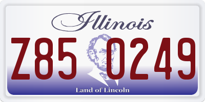 IL license plate Z850249