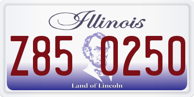 IL license plate Z850250