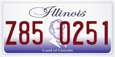 IL license plate Z850251